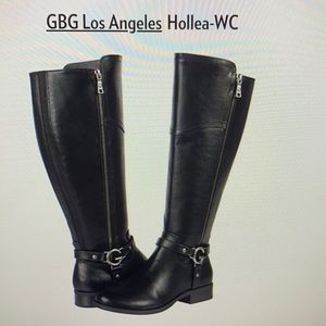 Black boots wide calf- 9m